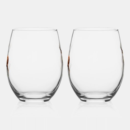 reusachtig hert in een rack wijnglas zonder voet (Rechts)