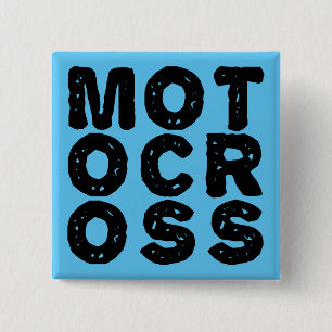 Reusachtig Motocross Logo Vuilige Bike Knoop Badge Vierkante Button 5,1 Cm
