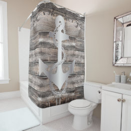 reusachtig nautisch ANCHOR + touw| Douchegordijn