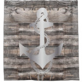 reusachtig nautisch ANCHOR + touw| Douchegordijn (Voorkant)