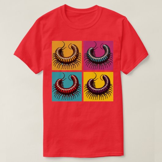 Reusachtige Afrikaanse Millipede Cool Spider T-shirt (Design voorkant)
