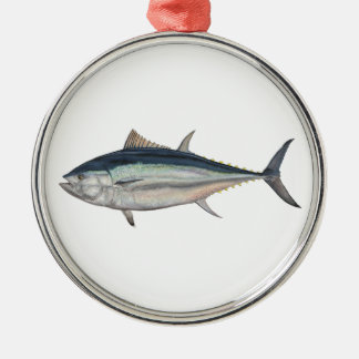 Reusachtige Atlantische Blauwvintonijn Realistisch Metalen Ornament