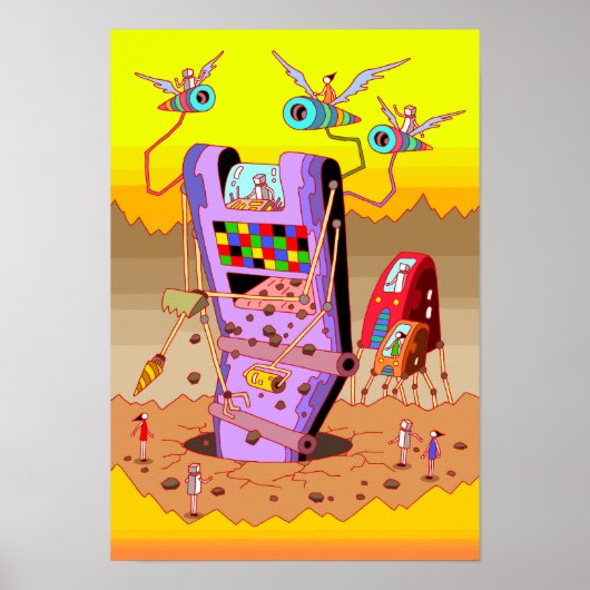 Reusachtige bouwmachine. poster (Voorkant)
