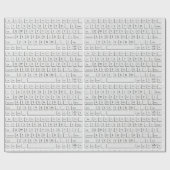Reusachtige computer toetsenbord QWERTY letters ni Cadeaupapier (Vlak)