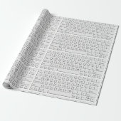 Reusachtige computer toetsenbord QWERTY letters ni Cadeaupapier (Uitgerold)