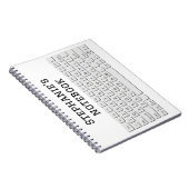 Reusachtige computer toetsenbord QWERTY letters ni Notitieboek (Rechterzijde)