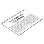 Reusachtige computer toetsenbord QWERTY letters ni Notitieboek (Linkerzijde)