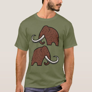 Reusachtige Dieren: Cartoon van Uitgestorven Mammo T-shirt