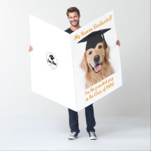 Reusachtige Grappige Hond Afstudeerkaart Aangepast