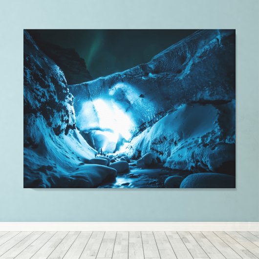 reusachtige ijsgrot canvas afdruk (Insitu (Houten vloer))