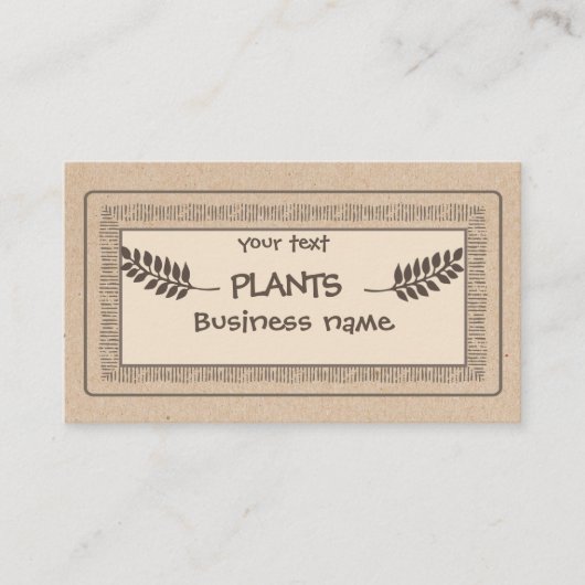  reusachtige kraft-planten visitekaartje (Voorkant)