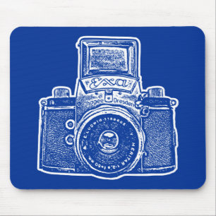 Reusachtige Oost-Duitse Camera - Donkerblauw en Wi Muismat