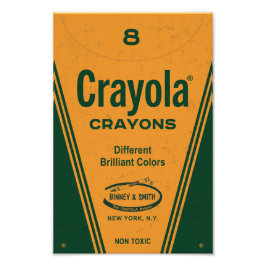 REUSACHTIGE RETRO CRAYON DOOS FOTO AFDRUK