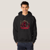 Reusachtige Rode Alien Worm Monster Hoodie (Voorkant volledig)