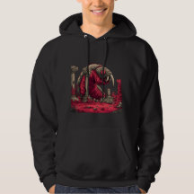 Reusachtige Rode Alien Worm Monster Hoodie