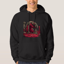 Reusachtige Rode Alien Worm Monster Hoodie