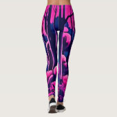 Reusachtige Roze Maan Kunst Leggings (Achterkant)