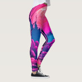 Reusachtige Roze Maan Kunst Leggings (Rechts)