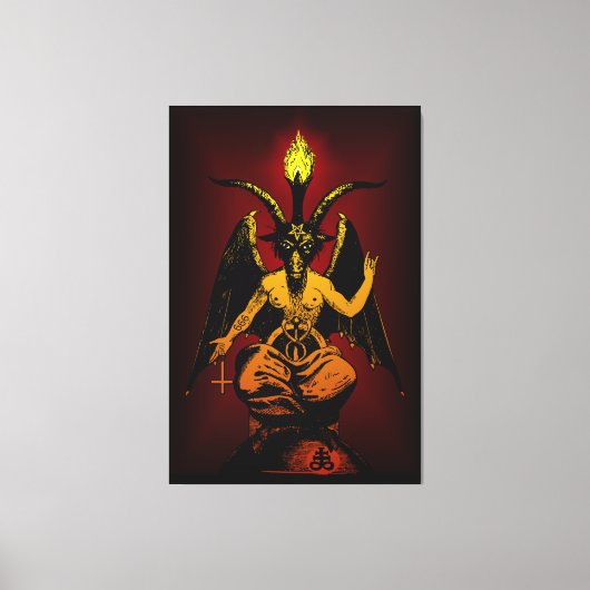 REUSACHTIGE Satanische Geit 40 "x60"canvas op dik  Canvas Afdruk (Voorkant)
