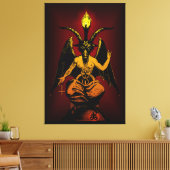 REUSACHTIGE Satanische Geit 40 "x60"canvas op dik  Canvas Afdruk (Insitu (Woonkamer))