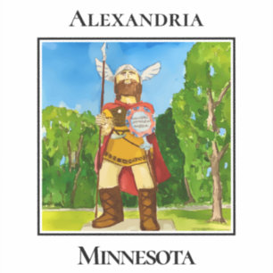 Reusachtige Viking Welkom, Alexandria, Minnesota  Sticker