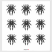 Reusachtige Zwarte Cyber Spin Sticker (Vel)