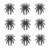 Reusachtige Zwarte Cyber Spin Sticker (Voorkant)