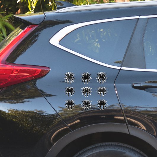 Reusachtige Zwarte Cyber Spin Sticker (Auto Zijkant)