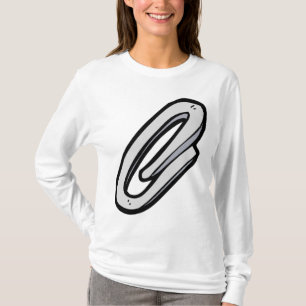 Reusbare Zilveren Paperclip Kantoor en Kantoorarti T-shirt