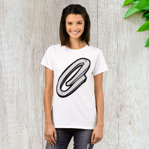 Reusbare Zilveren Paperclip Kantoor en Kantoorarti T-shirt