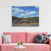 Reuselijke herfstweergave | Happy Herfst Ya'll Quo Canvas Afdruk (Insitu (Woonkamer))