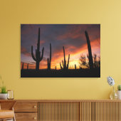 reusencactussen, Carnegiea gigantea, na Canvas Afdruk (Insitu (Woonkamer))