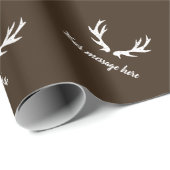  reustige hert - antler jachtthema bruin cadeaupapier (Rol Hoek)