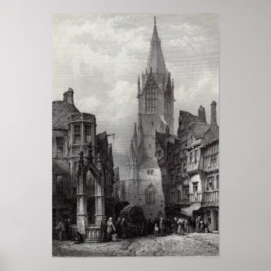 Reutlingen, gegraveerd door J.J. Crew Poster (Voorkant)