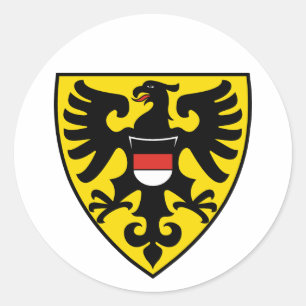 Reutlingen stadsvlag Duitsland symbool embleem wap Ronde Sticker