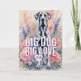 reuze hond, grote liefde, gelukkige verjaardag Dog Kaart