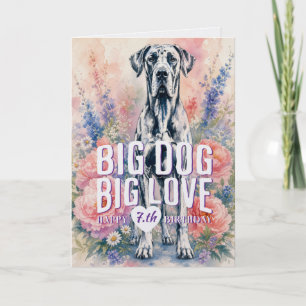 reuze hond, grote liefde, gelukkige verjaardag Dog Kaart