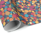 Reuze kleurrijke stippen cadeaupapier (Rol Hoek)