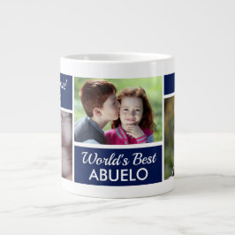 Reuze koffiemok met foto collage 'Beste Abuelo ter Grote Koffiekop