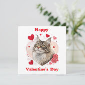 Reuze Maine Coon Valentijnsdag Kaarten (Staand voorkant)
