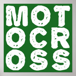 Reuze Motocross Logo Vuilnis Bike Poster Bord