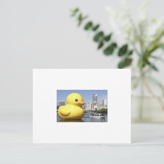 reuze rubber ducky briefkaart (Staand voorkant)