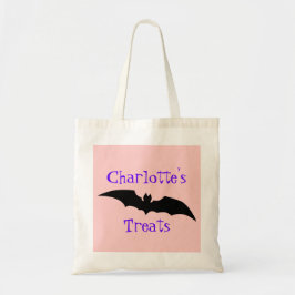 Reuze Zwarte Vleermuis Halloween Snoepjes Tote Bag
