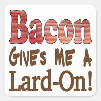 Reuzel van Bacon Vierkante Sticker