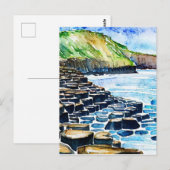  reuzen Causeway Antrim Coast waterverf Briefkaart (Voorkant / Achterkant)
