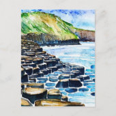  reuzen Causeway Antrim Coast waterverf Briefkaart (Voorkant)