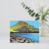  reuzen Causeway Antrim Coast waterverf Briefkaart (Staand voorkant)