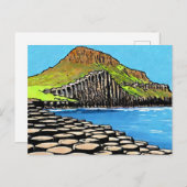  reuzen Causeway Antrim Coast waterverf Briefkaart (Voorkant / Achterkant)