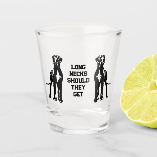 Reuzen Dane Koppel Shotglas Shot Glas (Voorkant)