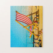 Reuzen dekstoel op het strand van Bournemouth. Legpuzzel (Verticaal)